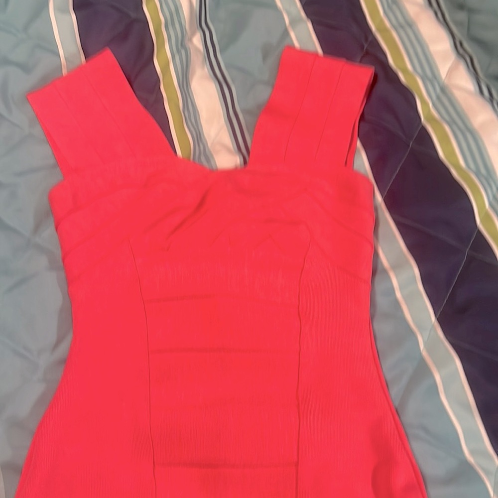 HOT pink, skin tight, mini. No brand  XS, 30” polyester, nylon, & spandex
